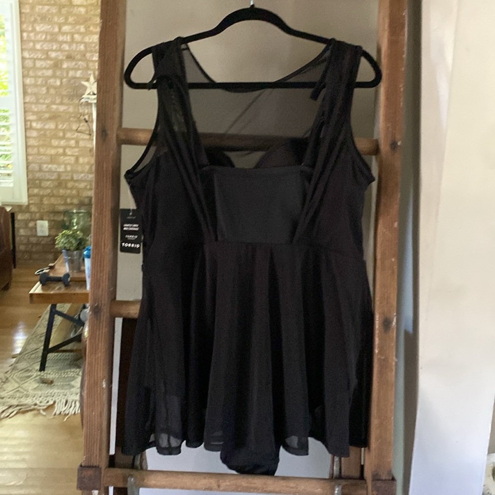 TORRID Underwire Short Mesh Overlay Swim Dress With Brief 2X DD - F NEW 14339116 - Picture 5 of 7